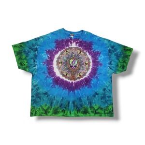 Vintage Grateful Dead T-Shirt Tie Dye Size 6XL Liquid Blue 2000 Y2K Psychedelic